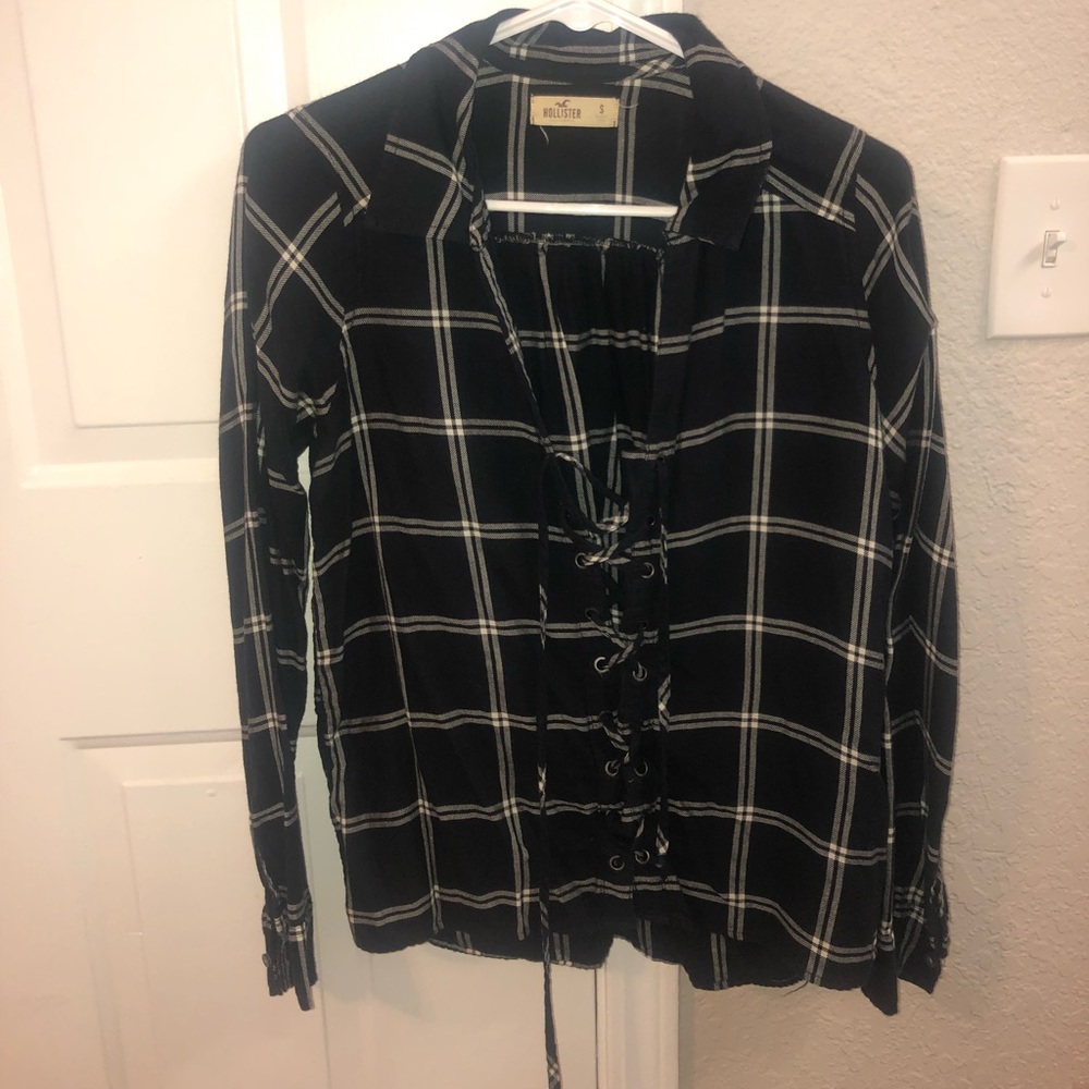 Lace up flannel